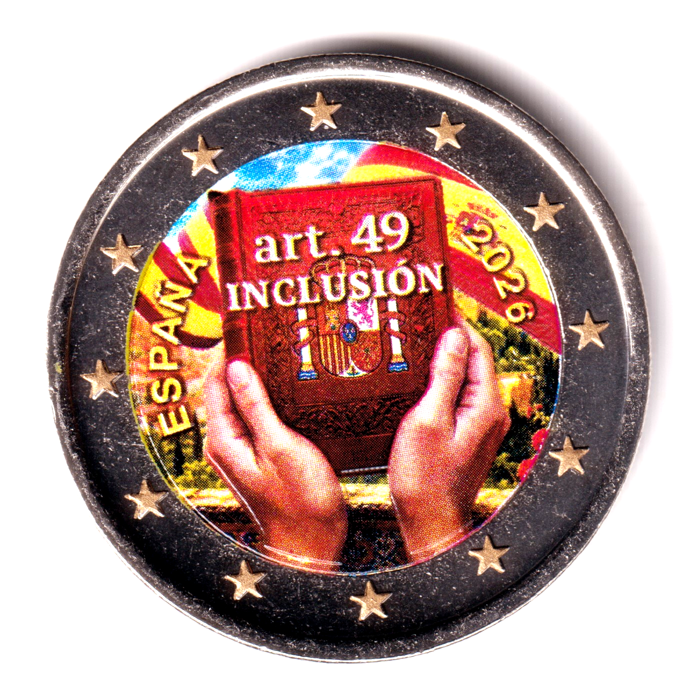 2 euros ESPAÑA 2026 - Inclusión  art, 49 COLOR último modelo
