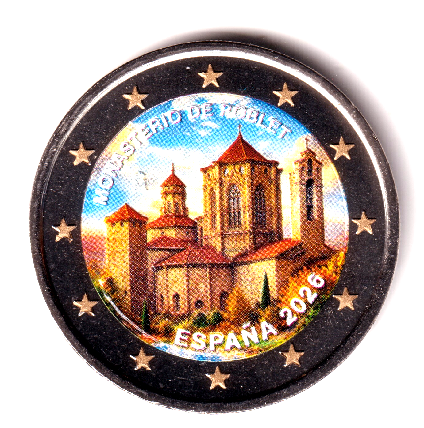 2 euros ESPAÑA 2026 -  Monasterio de Poblet COLOR -  último modelo