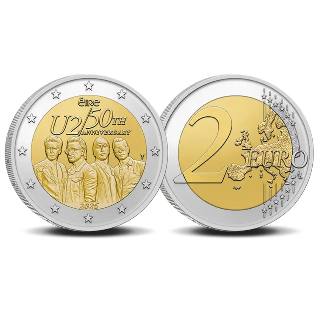 2 euros Irlanda 2026 - U2 BU