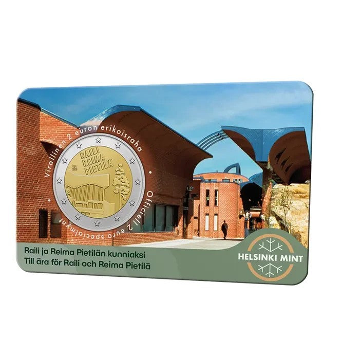 2 euros FINLANDIA 2026  Raili y Reima Pietilä coin card versión FINLANDES