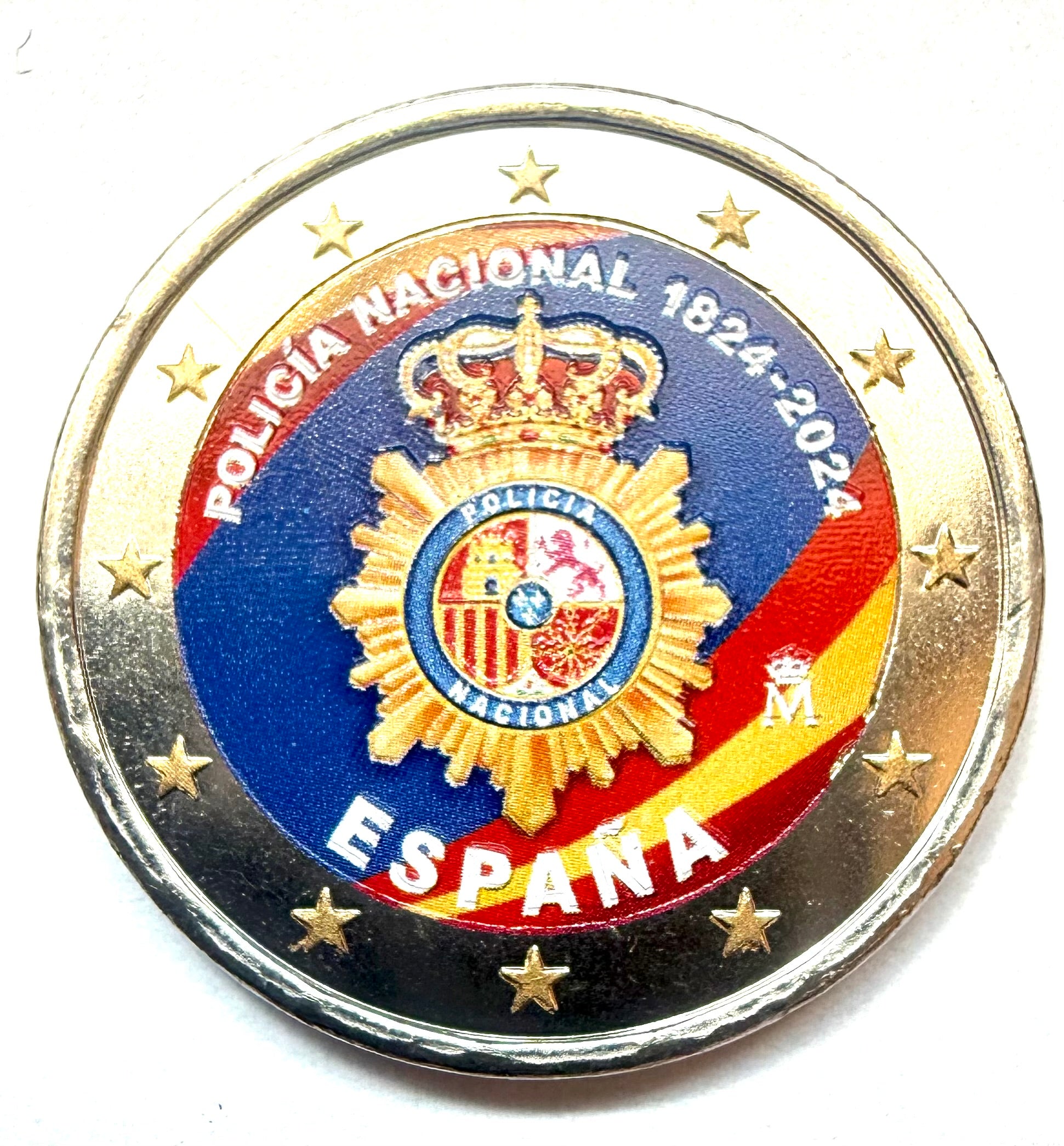 2 euros ESPAÑA 2024 - 200 aniversario Policía Nacional (COLOR #6)