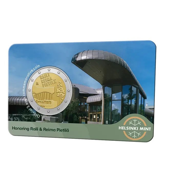 2 euros FINLANDIA 2026  Raili y Reima Pietilä coin card versión INGLES