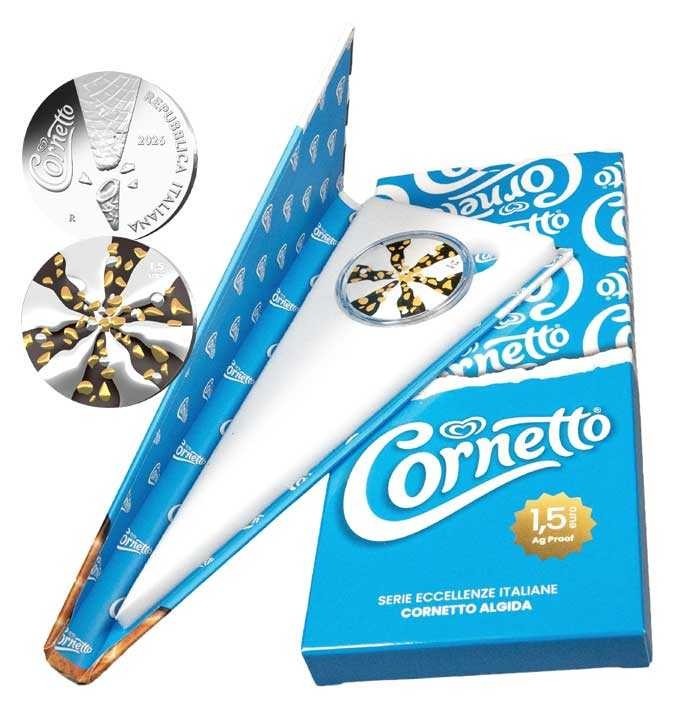 TALIA 1,5 euros 2026 CORNETTO - 1 onza plata - multicolor
