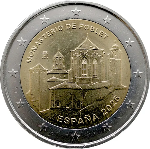 2 euros ESPAÑA 2026 S/C  -  Monasterio de Poblet